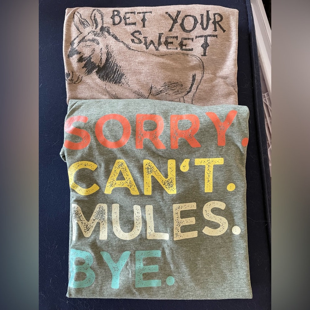 2 mule tshirts